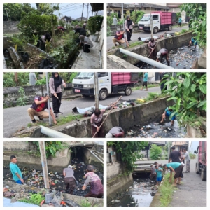 Gotong royong di kelurahan Gedung nasional