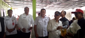 Pembagian Beras Cadangan Pangan kepada Pemkot di kelurahan Keramat kota Pangkalpinang