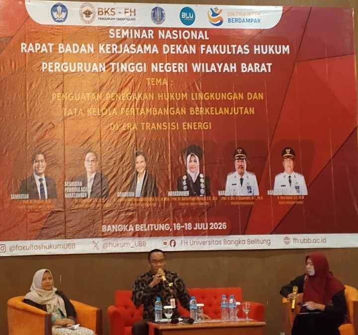 Juhaini Seminar Nasional Rapat Badan Kerjasama Dekan Fakultas Hukum Perguruan Tinggi Negeri Wilayah Barat, Penguatan Penegakan Hukum Lingkungan Dan Tata Kelola Pertambangan Berkelanjutan Di Era Transisi Energi