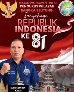 Di Hari Kemerdekaan RI ke -81 Evan Ketua IWO Babel Ciptakan Kerukunan hingga menjadi teladan di tengah masyarakat
