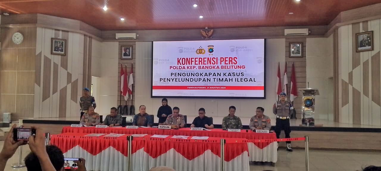 Polda Babel Gagalkan Penyeludupan 90,152 Ton Pasir Timah