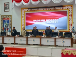 Penandatanganan Kesepakatan Terhadap Perubahan RKUA PPAS TA 2027, Dalam Rapat Paripurna DPRD Babel