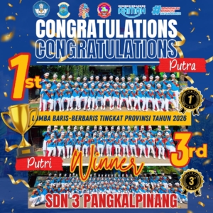 BANGGA !  SDN 3 PANGKALPINANG SAPU JUARA LOMBA BARIS – BERBARIS TINGKAT PROVINSI 2026
